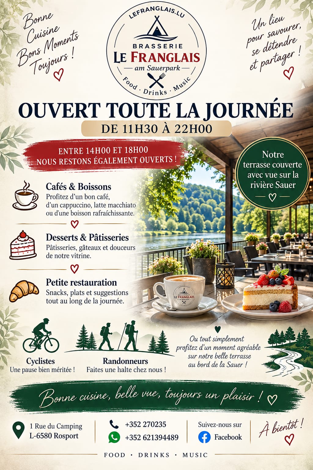 Annonce actuelle de la Brasserie Le Franglais
